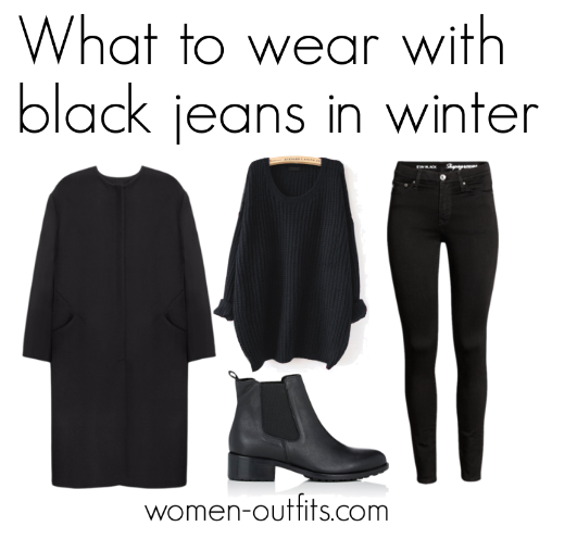 black jeans outfit winter